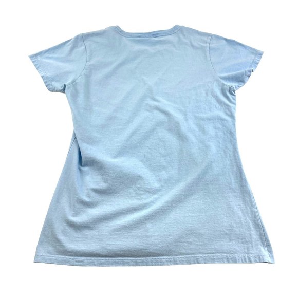 Peace Love & Corgi Light Blue Women's Ring Spun 100% Cotton Graphic Tee Sz S - Picture 2 of 7
